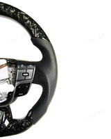 Accessoires intérieurs de voiture, volant en cuir perforé en fibre de carbone forgée pour Toyota 9ème génération Camry Crown 2024 2025