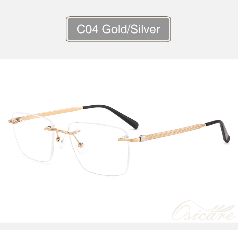 rimless eyeglass frame