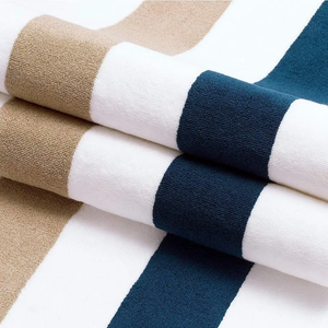 Bán Buôn Chất Lượng Cao Phổ Biến Thiết Kế 100% Cotton Biểu Tượng Tùy Chỉnh Jacquard Khăn Tắm Sọc Bãi Biển Khăn - Product Image 2