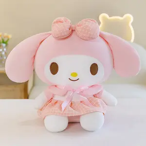 38cm-100cm ตุ๊กตาสัตว์ยัดนุ่นสีดำ Kuromi Melody sanrios ของเล่นอะนิเมะน่ารักน่ารักนุ่ม plushy เด็กหญิงของขวัญเด็กตุ๊กตาของเล่น