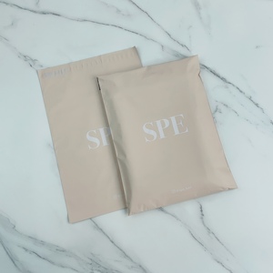 Custom Peach Poly Mailers Matte Shipping Bags White Logo Print Self Seal <b>Waterproof</b> Plastic Courier Bags For Clothing Boutique - Product Image 4