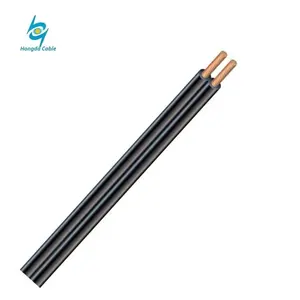 HDPE Drop Wire Parallel 2 core Telephone Cable Copper Steel Wire 0.8mm 0.71mm