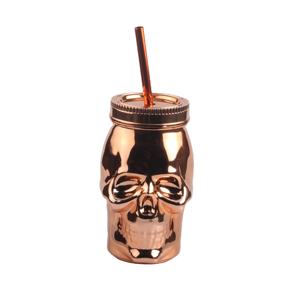 Gobelets en plastique personnalisés en forme de crâne de 16 oz, gobelets à boire fantaisie pour les fêtes, électro-plaqué pour plus de commodité, réutilisables - Product Image 4