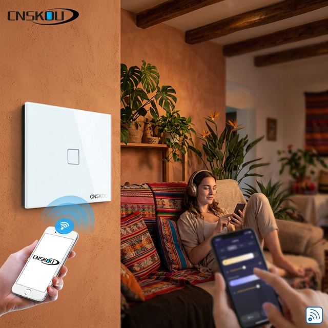 Factory New Design US/AU Standard Apple Home Google Home 1 Gang Compatible WiFi Smart Touch Matter Wall Switches Light Switch