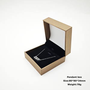 Kotak Perhiasan Sudut Siku Gaya Fashinal untuk Cincin, Kalung, dan Liontin Emas, Kemasan Mewah - Product Image 3