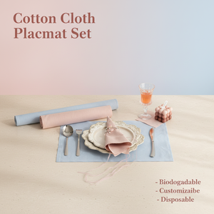 Napperons et serviettes en tissu de coton rose imprimés, modernes et jetables, pour la maison et l'avion - Product Image 1