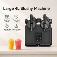 Nueva Máquina de Bebidas Congeladas con Doble Tanque y Control Digital Automático, Máquina de Granizados de 4L para Cafetería o Bar