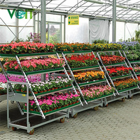 Étagère personnalisée en treillis métallique pour l'horticulture chariot de transport de plantes à fleurs chariot d'affichage