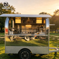 Remorque de restauration mobile robuste pour Poke Bowl, jus et aliments, certifiée DOT