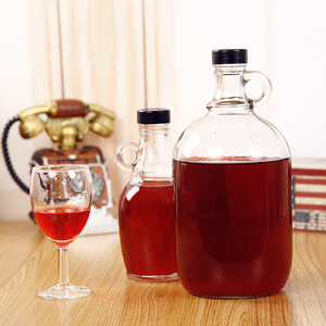 Récipient à vin en verre transparent de grande capacité 32oz 64oz personnalisé bouteille de bière Baijiu & tequila bouteille en verre producteur de vin de Californie peut - Product Image 5