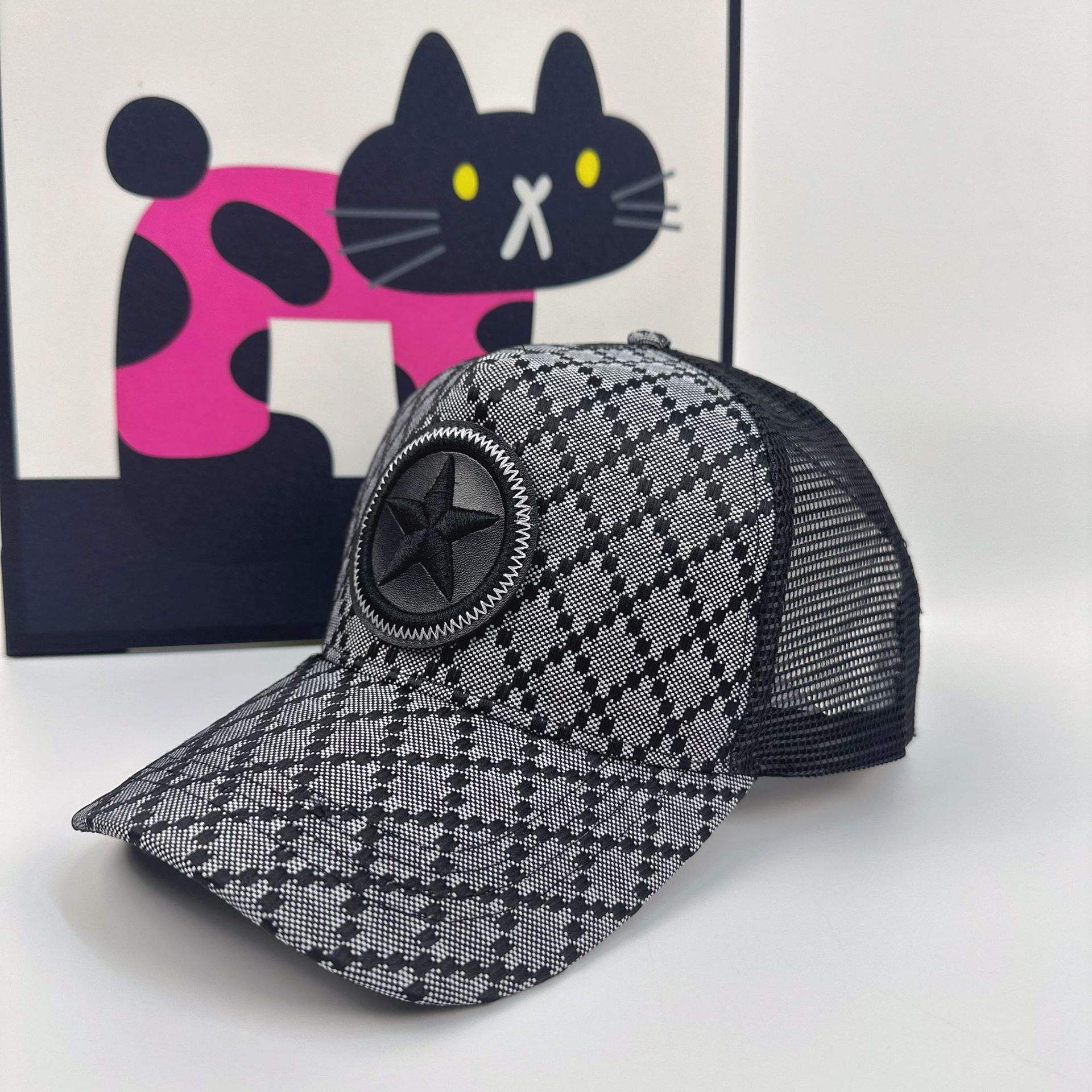 Casquette en maille grise [étoile à cinq branches]