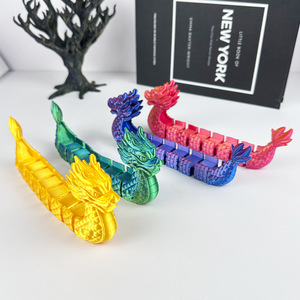 Modellino di Barca Drago Stampato in 3D con Parti Mobili Articolate, Regalo Festivo, Souvenir Decorativo - Product Image 2