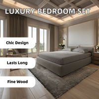 Prix d'usine – Cadre de lit en bois durable et personnalisé, ensemble de meubles d'hôtel modernes de luxe 3, 4, 5 étoiles pour chambres de resort