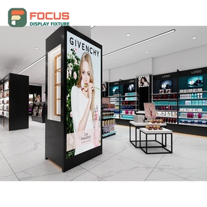 Modern Shop Interior Brushed Stainless Steel Display System Layout Design Beauty Retail Design - Product Image 2