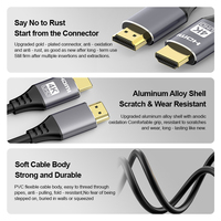 A334 4K UHD para HDMI 2,0 Cable de PVC 18Gbps Smart TV Screen Mirroring para consola de escritorio Aplicación de monitor con función de altavoz