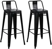 Industrial Design Stools with Back Rests Modern Stackable Restaurant Cafe bar chair metal tolix dining chair