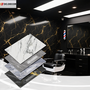 Pannello Murale in PVC Effetto Marmo Lucido, Moderno e Colorato, Rivestito UV 1220*2440mm, Impermeabile, Finto Marmo per Casa, Villa e Commercio - Product Image 2