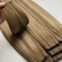 Meilleures ventes sur le marché capillaire : Tissages invisibles Genius Weft, couleurs foncées/claires/balayage, possibilité de personnalisation avec logo
