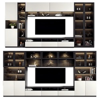 Meuble TV en bois moderne sur mesure avec rangement ajustable, fabriqué en usine, pour salon, maison et hôtel