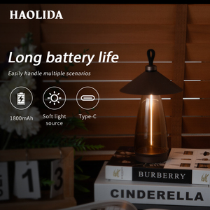 Đèn bàn không dây tùy chỉnh bán buôn, đèn LED sạc lại, điều chỉnh độ sáng không cấp độ, ánh sáng trắng ấm, đèn bàn di động, đèn cắm trại - Product Image 3