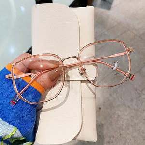 Monturas de Gafas Rectangulares Marca G O5-2081, Montura Completa, Lentes Anti-UV, Unisex, Diseño Irregular, Origen Taizhou - Product Image 5