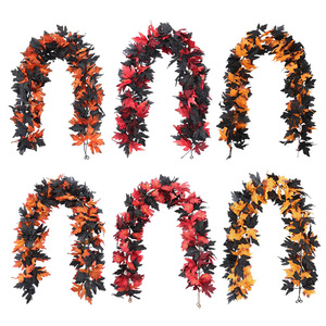Guirnaldas de Hojas de Arce Artificiales Yide de 100cm-200cm, Tira Decorativa de Seda para Halloween - Product Image 4