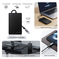 Boîtier portable USB pour disques durs et SSD de 2,5 pouces – Vente en gros pour les services informatiques, les streamers et les programmeurs