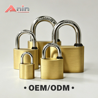 Cadenas ronds en laiton haute dureté, double verrouillage, étanches, vente en gros usine, antivol avec 3 clés