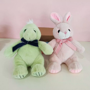 Peluche de dessin animé : Nœud papillon, Tortue, Lapin, Ours, Poupée, Marionnette Éléphant, Idéale pour la décoration intérieure et les cadeaux de fêtes - Product Image 2