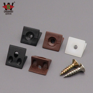Disiwei <b>Cabinet</b> Back Panel Bracket 45 Degree Plastic <b>Corner</b> Support Furniture Hardware Black White Brown - Product Image 3