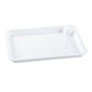 Melamine rectangular plate, commercial braised meat and cooked food <b>tray</b>, <b>large</b> white <b>plastic</b> deep plate, cold dish display - Product Image 3