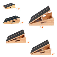 Planche d'étirement inclinée en bois pour mollet, coussin antidérapant réglable pour l'intérieur
