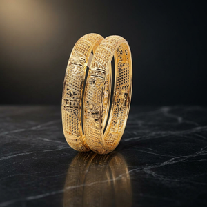 ALEX JEWELRY Tinte para mujer, Latón chapado en oro, relleno de oro, brazalete de formación de boda tradicional de lujo, Pulseras de Moda - Product Image 2