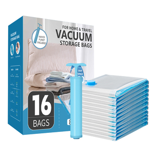 Nhà máy nóng bán 16-Piece Bộ của chân không nén không gian Saver túi cho bộ đồ giường gối vải lưu trữ - Product Image 1