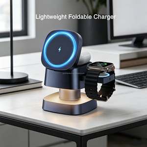Nouveau Chargeur Sans Fil Magnétique Pliable 4-en-1 Multifonctionnel 15W en Forme de Champignon pour <span class=keywords><strong>iPhone</strong></span> 17 Pro Max – Support <span class=keywords><strong>Portable</strong></span> X13 - Product Image 1