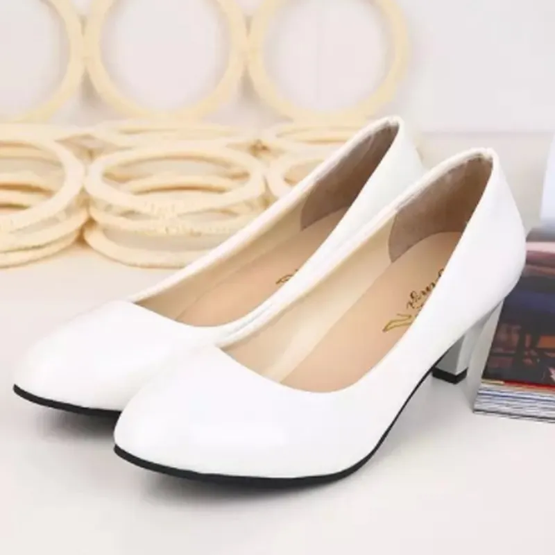 CLS041 wholesale bride wedding wedge pumps black sandal woman mid heel shoe