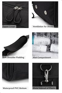 Bolsa Deportiva Unisex con Compartimentos para Zapatos y Ropa Mojada, Material de Poliéster, Cierre de Cremallera, Organizador para Gimnasio y <span class=keywords><strong>Viajes</strong></span> - Product Image 2