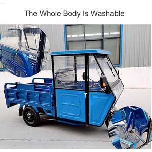 Tricycle électrique pour adultes à 3 roues, carrosserie ouverte, double usage, transport lourd de passagers et de marchandises, vélo électrique 60V 1500W, siège pliable - Product Image 6