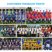 Vente en gros d'uniformes d'arbitre personnalisés Maillot de football pas cher Maillot de football Maillot de football à manches courtes dépouillé Uniforme de football Wo-X933