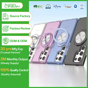 Soonleader Hot Hard Matte UV TPU <span class=keywords><strong>Cover</strong></span> del <span class=keywords><strong>telefono</strong></span> per Samsung Galaxy S24 Ultra Mobile custodia con coperchio posteriore porta anello - Product Image 1