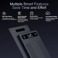 Dictaphone numérique intelligent ultra-mince 64 Go avec commande vocale IA, traduction 13 langues pour réunions, en alliage d'aluminium