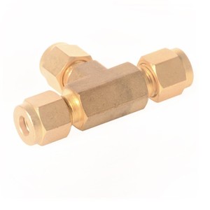 ข้อต่อทองเหลืองแบบสามทาง ROKE สำหรับแก๊สและของเหลว ขนาดท่อ 2-50 มม. - Product Image 1