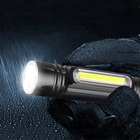 T6 Lampu Kemah Mini Led Isi Ulang Daya, Lampu Kemah 18650 Portabel, Senter COB Tahan Air, Lampu Kemah dengan Magnet Ekor