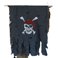 Drapeau suspendu Pirate d'Halloween Nouveau design Drapeau squelette pour accessoires de bar KTV et décorations de fête