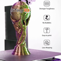 Sting3d PLA 3D-Filament PLA Filament 1,75mm Genauigkeit +/- 0,03 mm 3 Farben in 1 Tri-Color 3D-Druckfilament PLA Pro Filament