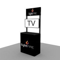 Publicité Cadre en aluminium durable verrouillable Expo TV Stand Réception Marketing Table
