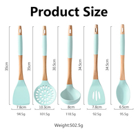 Accessoires de cuisine, outils de cuisson, ensemble de 5 ustensiles de cuisine en silicone de qualité alimentaire avec spatule et cuillère pour la cuisine à domicile