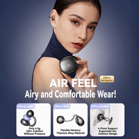 Headphone Klip Telinga AI Translation Nirkabel untuk Olahraga, Tahan Air, Tipe C, Kontrol Suara