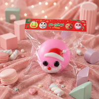 Jouet anti-stress souple en forme de visages de Noël mignons (Père Noël, Bonhomme de neige, Renne) – Boîte surprise pour soulager le stress des fêtes