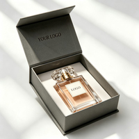 Boîte rigide pour parfum en gros avec fermeture magnétique, boîte rigide pour flacon de parfum, boîte à parfum en mousse EVA de haute qualité